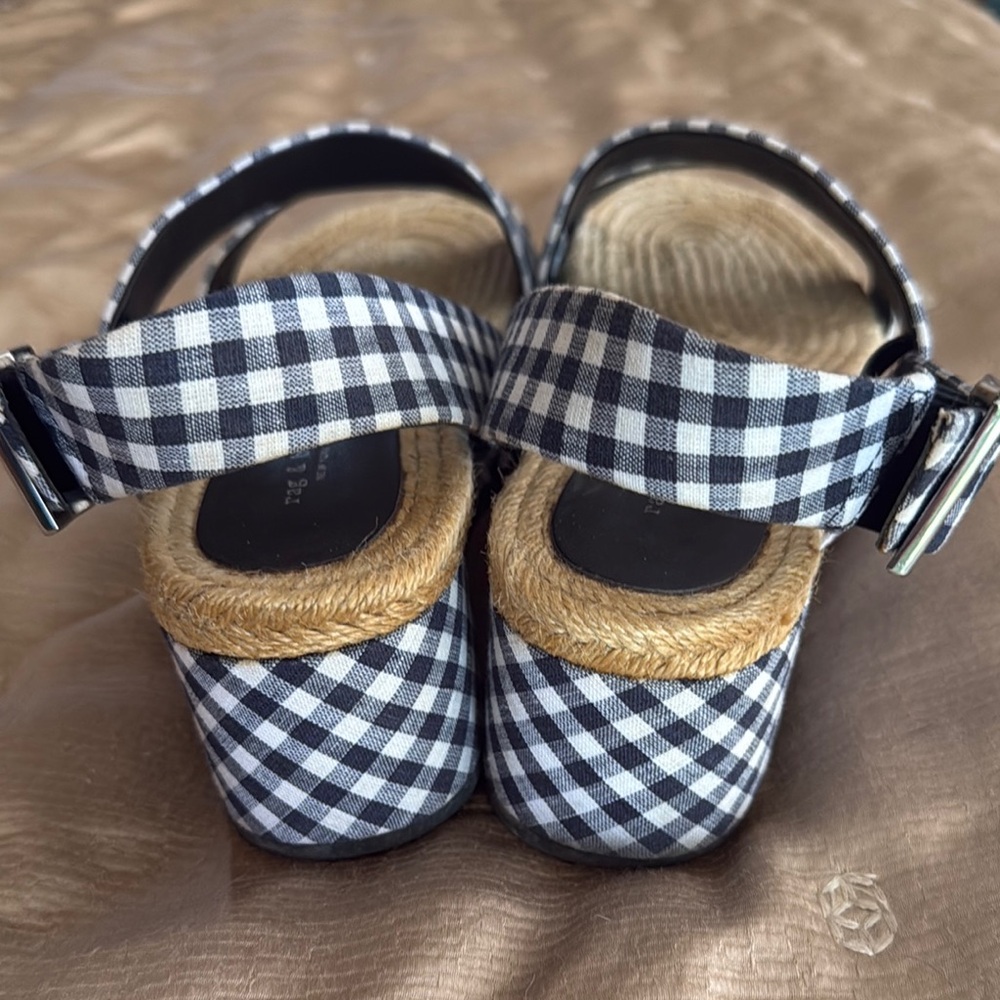 Rag & Bone Gingham Espadrille Platform Sandals - Picture 4 of 11